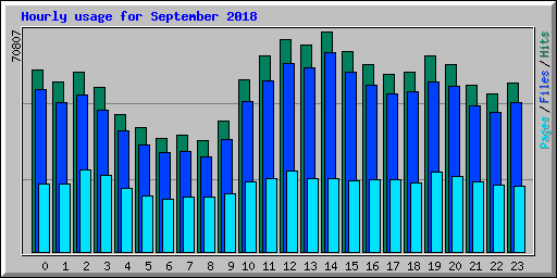 Hourly usage for September 2018